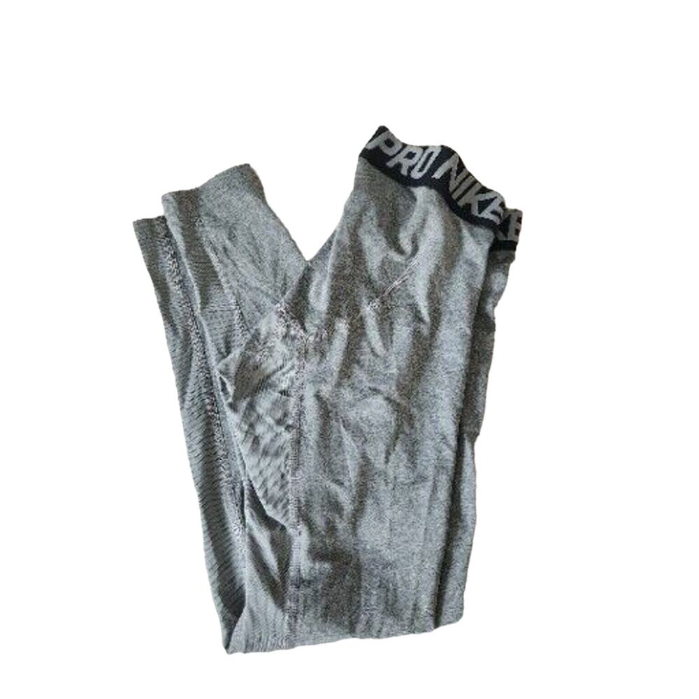 Nike Pro Mens Dri Fit Compression Pull On Gray Training Tights Pant Size S